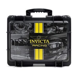Invicta Racing 8-Slot Watch Dive Impact Case Black Yellow Formula 1 F1 Briefcase